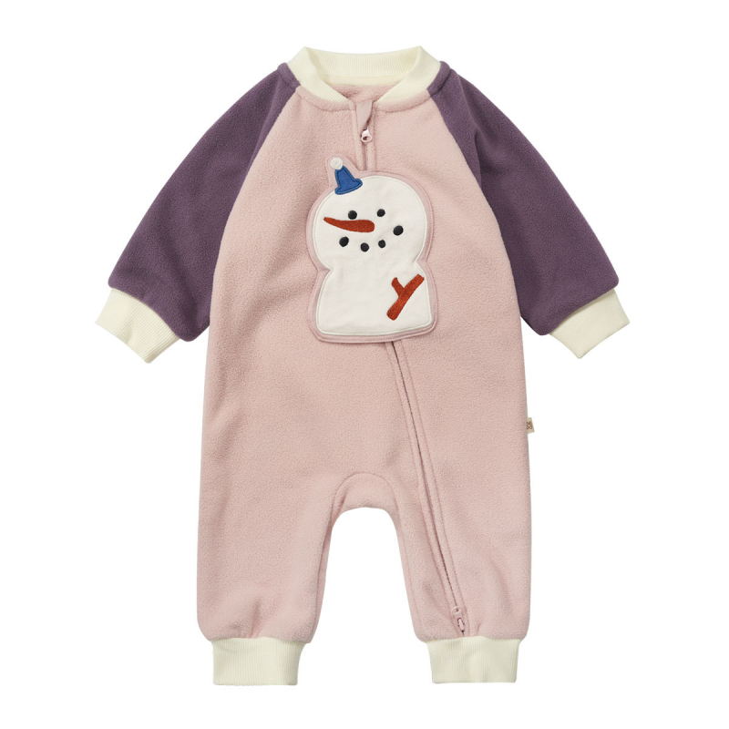 BBQB dječji kombinezon s flisom, debeli zimski, unisex, dugi rukavi, zatvarač