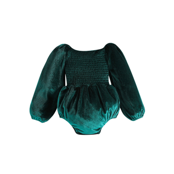Jumpsuit za bebe djevojčice od corduroya, s otvorenim ramenima, dugim rukavima, pulover stil