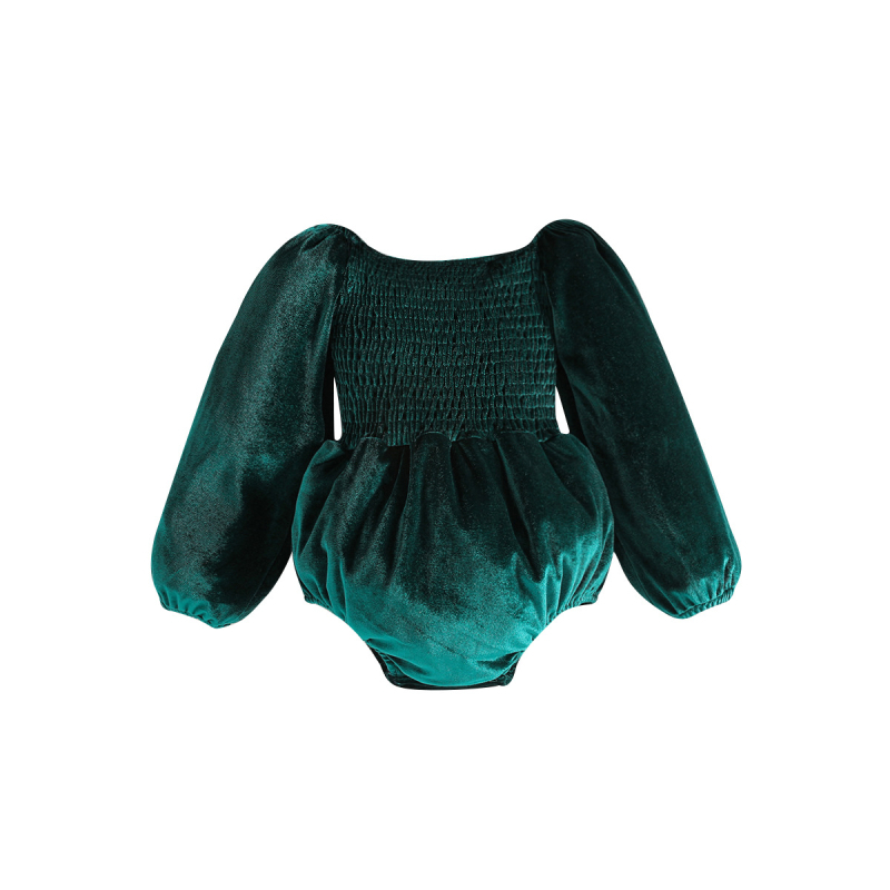 Jumpsuit za bebe djevojčice od corduroya, s otvorenim ramenima, dugim rukavima, pulover stil