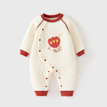 Kombinezon za bebe, 100% pamuk, tanak, dugi rukavi, unisex, jesen-zima, s prednjim zatvaranjem