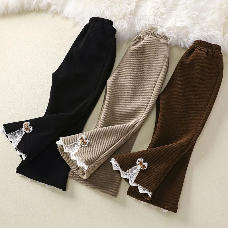 Pantaloni corduroy pentru copii, stil coreean, bumbac peste 95%, pentru vârsta 3–8 ani, primăvară și toamnă