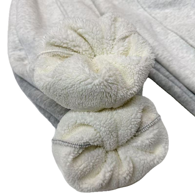 Gyerekeknek fleece béléssel készült nadrág, poliészter anyag, Koreai stílus, uniszex, téli és őszi szezon