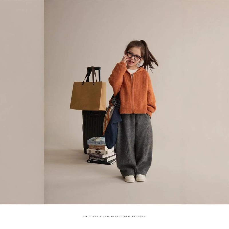 Pantaloni pentru copii cu croială largă din poliester, țesătură tratată fin, talie medie cu elastic, pentru copii peste 8 ani