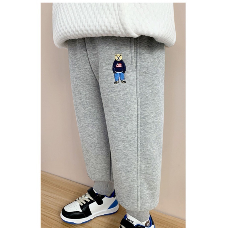 Unisex dječje fleece hlače, podstavljene i debele, visoki struk sa gumicom, 99% poliester, mekan tretman, zimska odjeća, uzrast 8+.