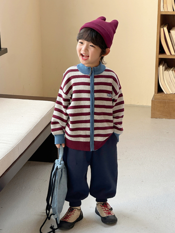 Pantaloni trening pentru băieți cu căptușeală din fleece, iarnă, stil coreean, material Ollie velvet, 62.8% bumbac / 37.2% poliester, talie medie cu curea elastică