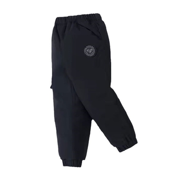 Pantaloni cargo pentru copii de iarnă, uni, 90% poliester, țesătură din bumbac, tratament moale