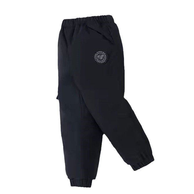 Pantaloni cargo pentru copii de iarnă, uni, 90% poliester, țesătură din bumbac, tratament moale