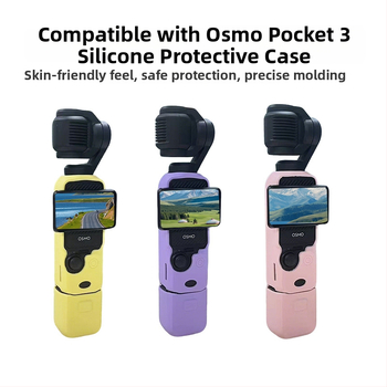DJI Osmo Pocket 3 silikona aizsargkorpuss, saderīgs ar Osmo Pocket 3, silikona materiāls