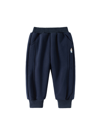 Pantaloni trening pentru băieți groși, toamnă/iarnă 2025, amestec de bumbac, 55% bumbac, talie medie, imprimeu Cartoon