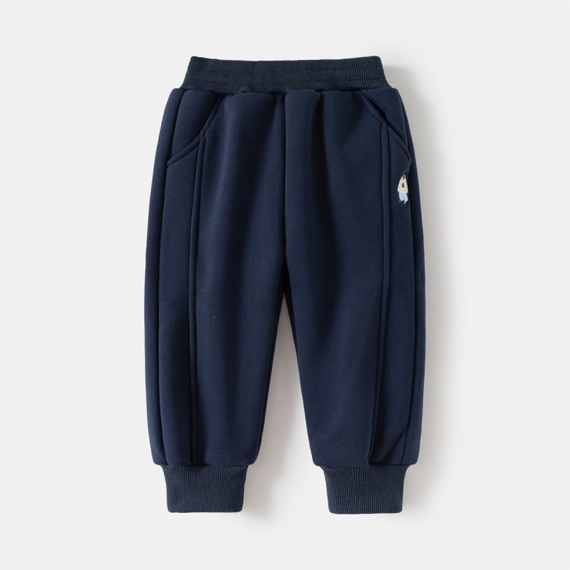 Pantaloni trening pentru băieți groși, toamnă/iarnă 2025, amestec de bumbac, 55% bumbac, talie medie, imprimeu Cartoon