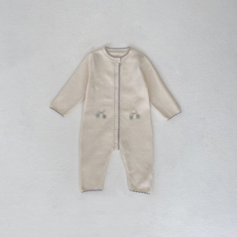 Pleteni kombinezon za bebe s zaštitom za uši i kapom, dugi rukavi, topao, jednodijelni