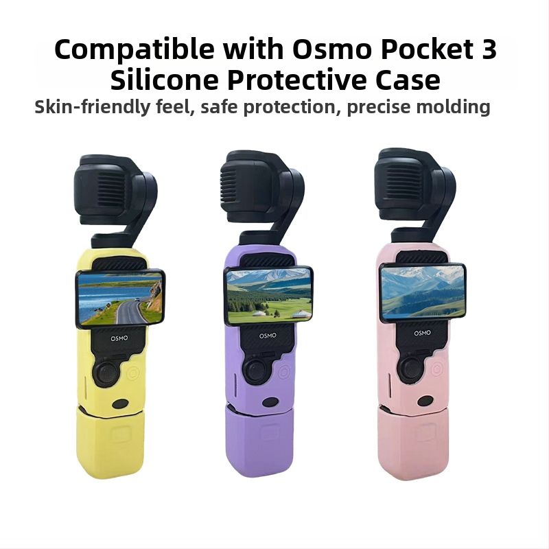 DJI Osmo Pocket3 silikona aizsargkorpuss – ūdensizturīgs, putekļizturīgs, skrāpējumu izturīgs, materiāls: silikons, saderīgs ar Osmo Pocket3