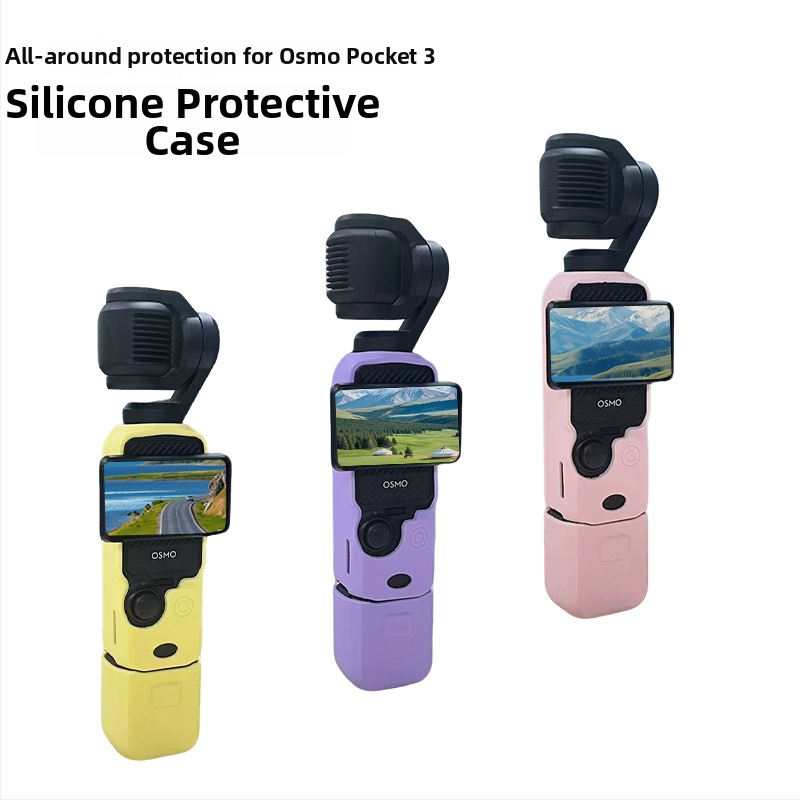 DJI Osmo Pocket3 silikona aizsargkorpuss – ūdensizturīgs, putekļizturīgs, skrāpējumu izturīgs, materiāls: silikons, saderīgs ar Osmo Pocket3