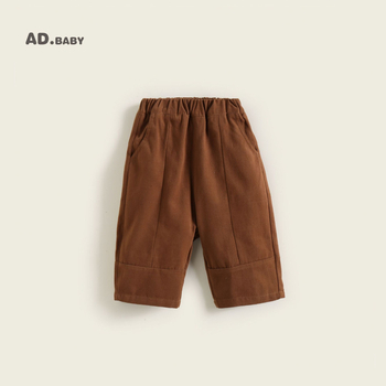 Dječje hlače, korejskog stila, svakodnevne hlače, 90% pamuk, mekana tkanina, visok struk, elastični pojas, unisex, jednobojne