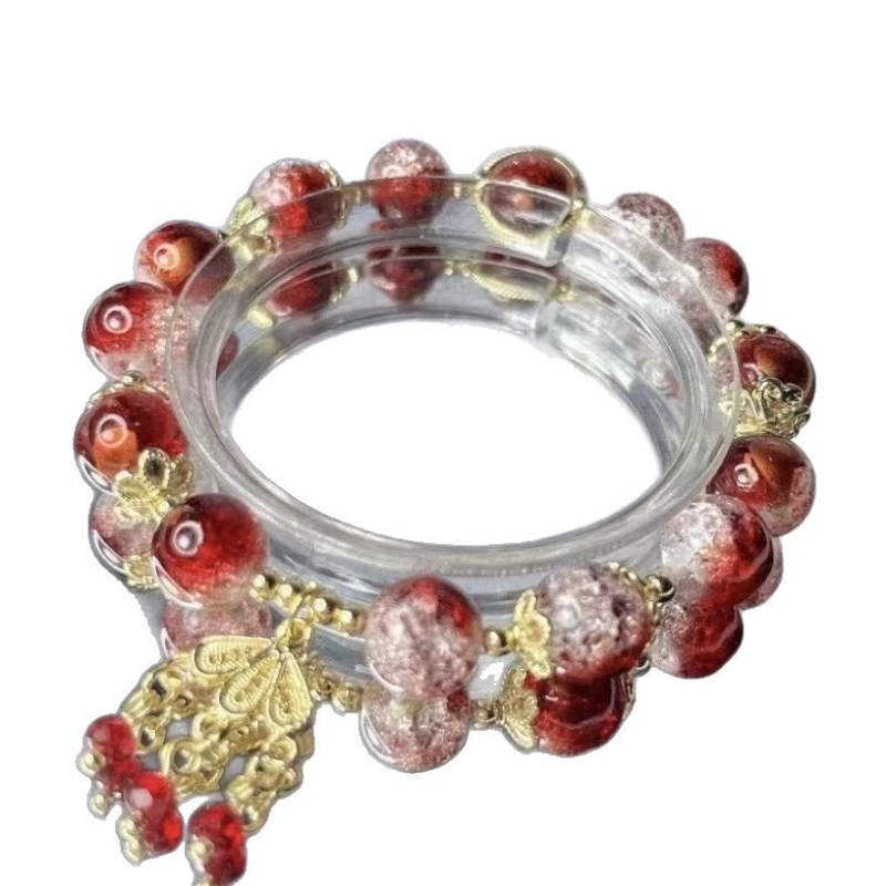 Narukvica od sklenih perli – Flower Ornaments, Unisex modni dodatak, Beaded dizajn, Jesen 2025