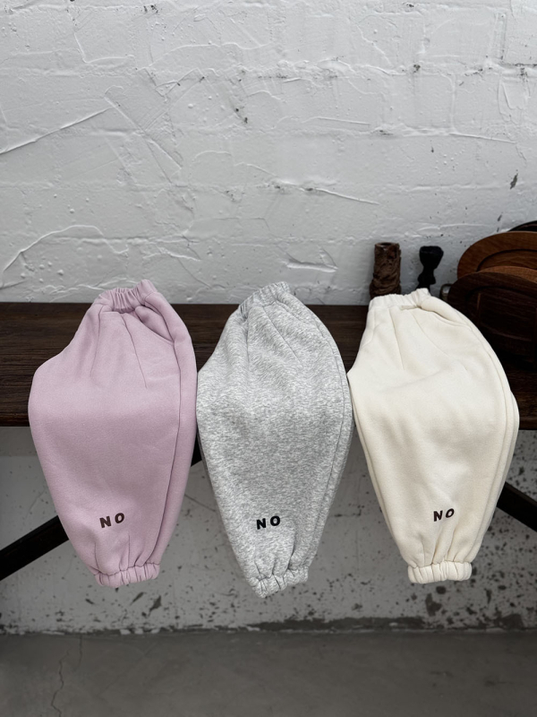 Pantaloni de copii în stil coreean, casual, 100% poliester, tratare moale, talie medie, model litere