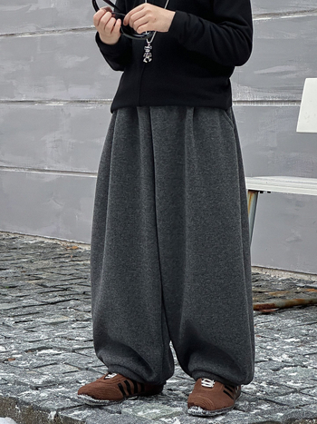 Pantaloni casual pentru băieți, versiune coreeană, material din amestec de bumbac, 12% rayon / 84% polyester / 4% spandex, vârsta 3–8 ani