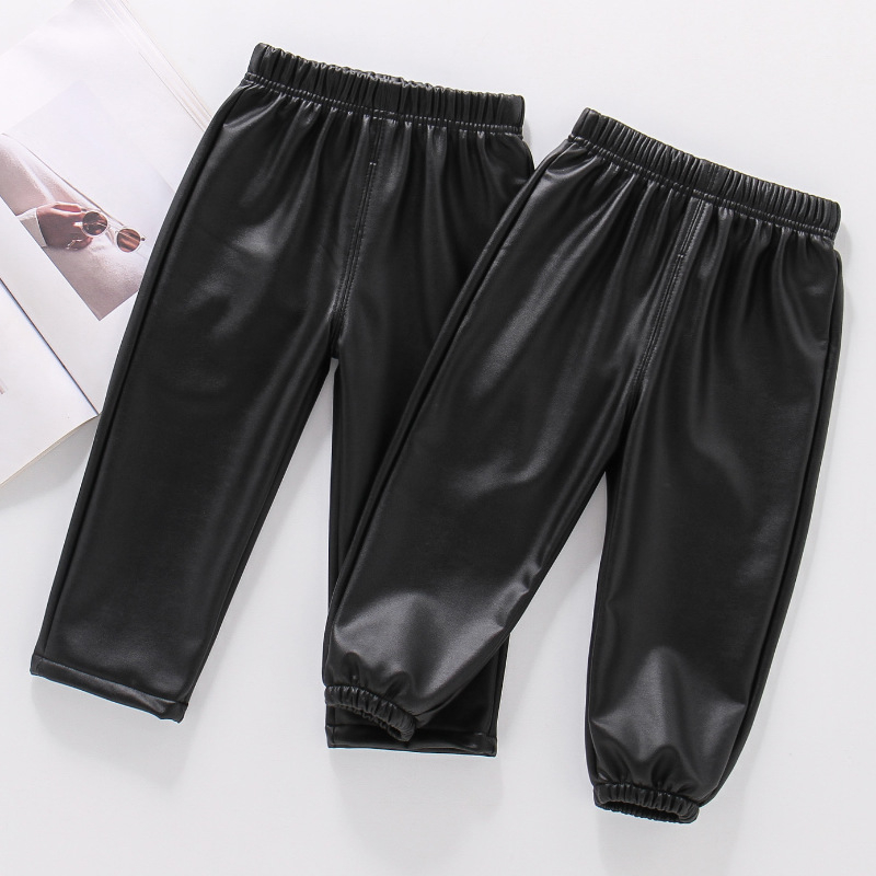 Dječje hlače od umjetne kože s flis podstavom, vodootporne i tople zimi, unisex, za djecu 3-8 godina.
