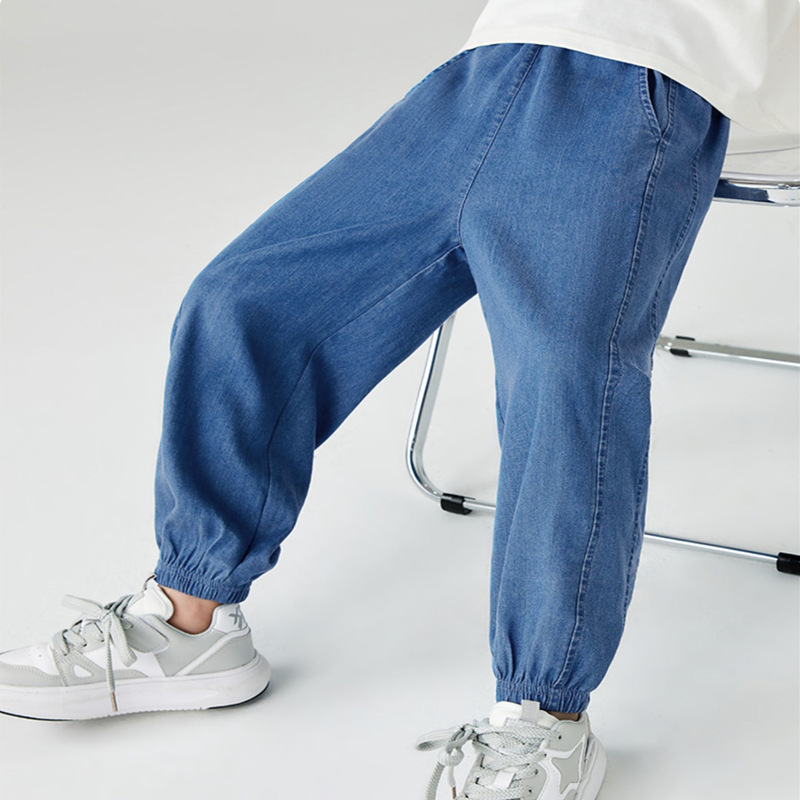 Unisex casual lantern pants, πολυεστέρας, μήκος 3/4, για παιδιά 3–8 ετών (100–140 cm)