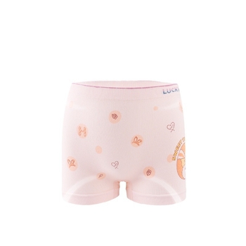Vaikų be siūlių boxer kelnaitės su animaciniu spaudu, vidutinio juosmens, kvėpuojanti medvilnė, antibakterinės