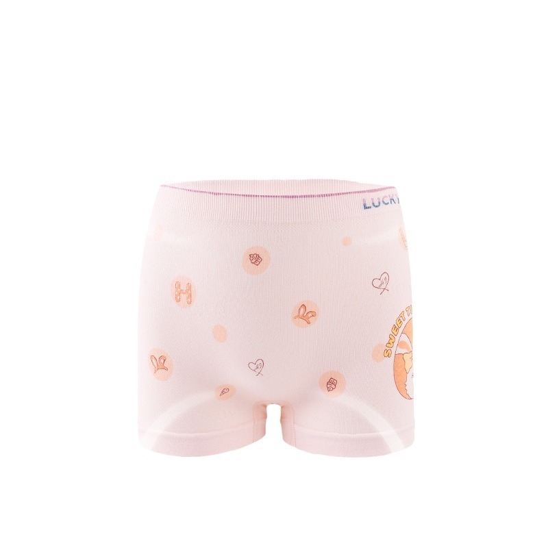 Vaikų be siūlių boxer kelnaitės su animaciniu spaudu, vidutinio juosmens, kvėpuojanti medvilnė, antibakterinės