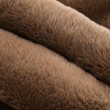 Pantaloni pentru copii cu blană de iepure artificială — stil coreean, calzi și groși pentru iarnă, poliester 95%, amestec din fibre chimice, talie înaltă, bandă elastică