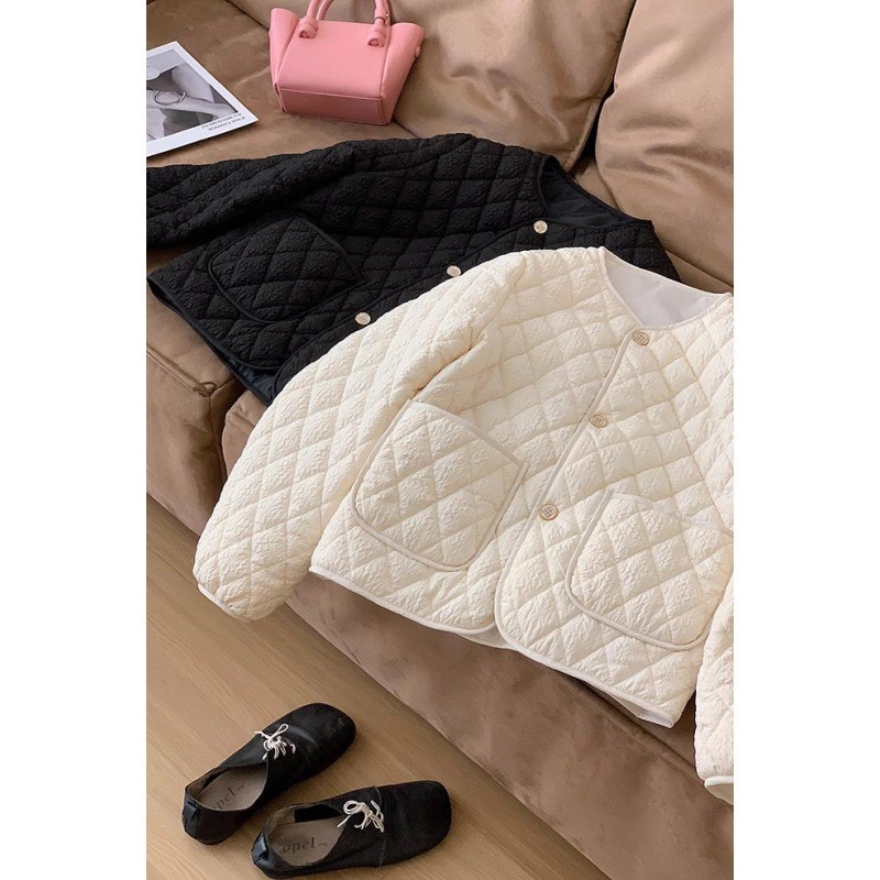 Ženska puffer jakna od pamuka, lagana jesensko-zimska kratka jakna, minimalistički stil za sitnu figuru