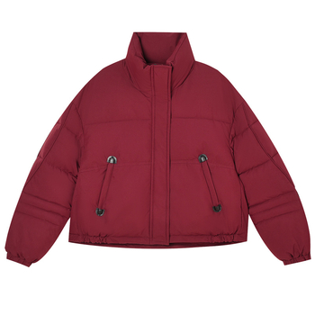 Jachetă damă cu umplutură Down-Cotton, material poliester, căptușeală groasă, guler înalt, fermoar, Iarnă 2025