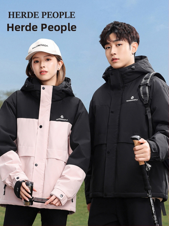 Geacă de iarnă unisex cu glugă din bumbac – impermeabilă, respirabilă, menține căldura, țesătură poliester