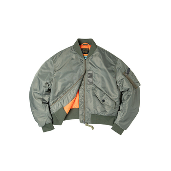 Jachetă damă MA-1 bomber din nylon: exterior nylon, umplutură 100% poliester, gros pentru iarnă, guler înalt cu fermoar, model uni