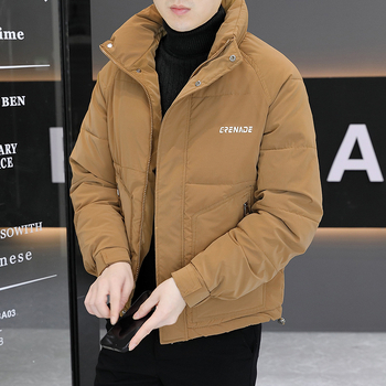 Ανδρικό παλτό από βαμβάκι με επένδυση φλίς, κουκούλα, φερμουάρ μπροστά, σταθερός γιακά, γέμισμα από συμπιεσμένο βαμβάκι