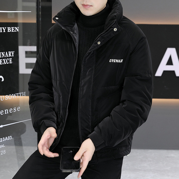 Ανδρικό παλτό από βαμβάκι με επένδυση φλίς, κουκούλα, φερμουάρ μπροστά, σταθερός γιακά, γέμισμα από συμπιεσμένο βαμβάκι