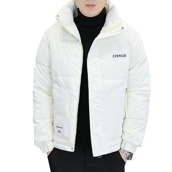 Ανδρικό παλτό από βαμβάκι με επένδυση φλίς, κουκούλα, φερμουάρ μπροστά, σταθερός γιακά, γέμισμα από συμπιεσμένο βαμβάκι