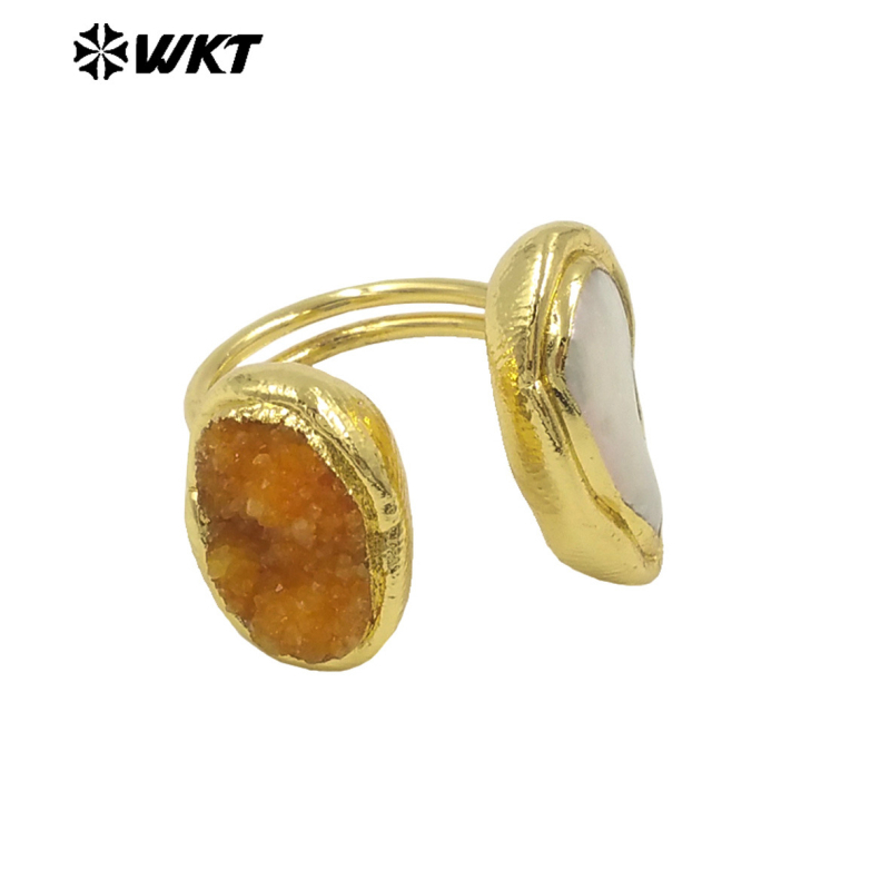 Bakreni prsten s geometrijskim stilom, elektroplatiranje, šifra proizvoda Mpr118, namijenjeno ženama.