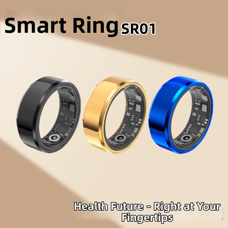 Inel inteligent SR01 cu monitorizare ritm cardiac, oxigen în sânge și somn, rezistent la apă, baterie de 20 mAh