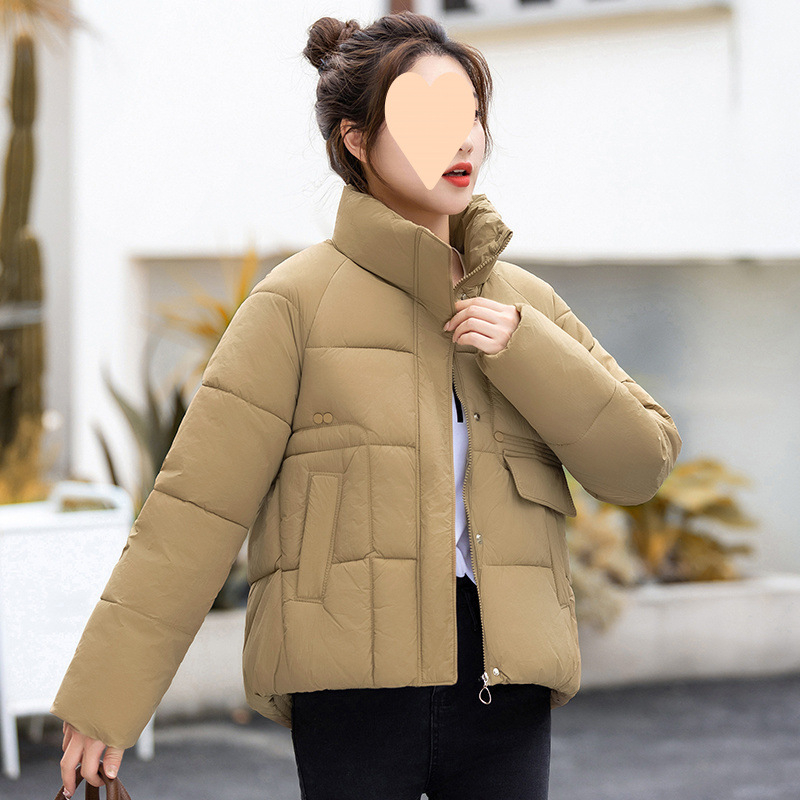 Palton lung din bumbac pentru femei, cu umplutură din bumbac-mătase, guler halter, mâneci zburătoare