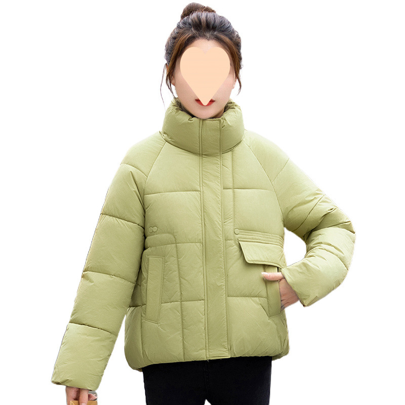 Palton lung din bumbac pentru femei, cu umplutură din bumbac-mătase, guler halter, mâneci zburătoare