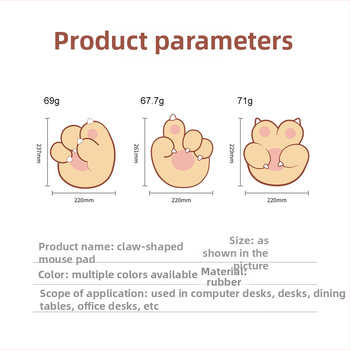 Pad de mouse Claw Alien – mic pad, din rășină, anti-alunecare, turnare prin injecție, logo imprimat