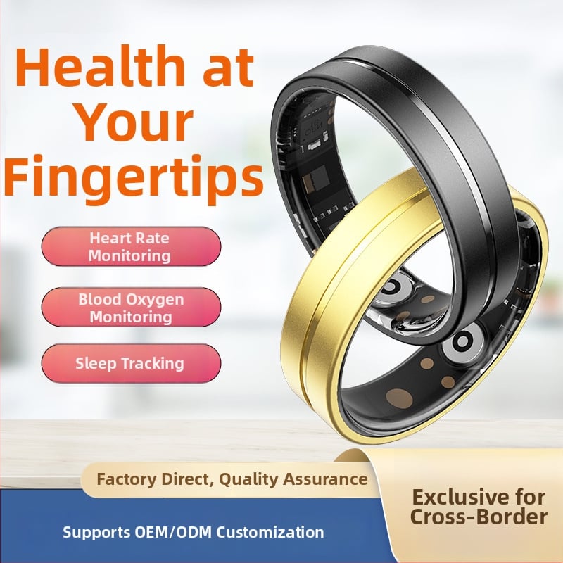 Nutikas tervisesõrmus veres hapnikutaseme, südame löögisagedus, vererõhk, une jälgimise ja sammude loenduriga