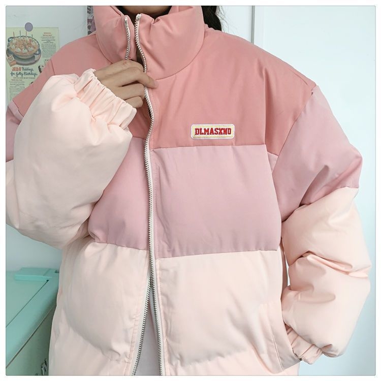 Jachetă damă din bumbac cu umplutură – stil coreean, lungime ultra scurtă, maneci lungi, guler polo, țesătură Chenille groasă și caldă