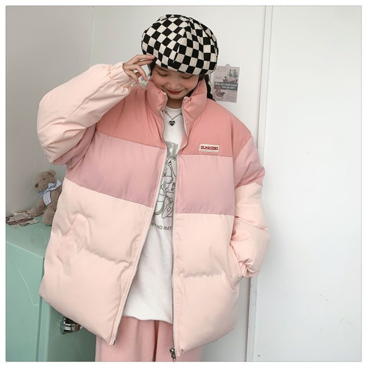 Jachetă damă din bumbac cu umplutură – stil coreean, lungime ultra scurtă, maneci lungi, guler polo, țesătură Chenille groasă și caldă