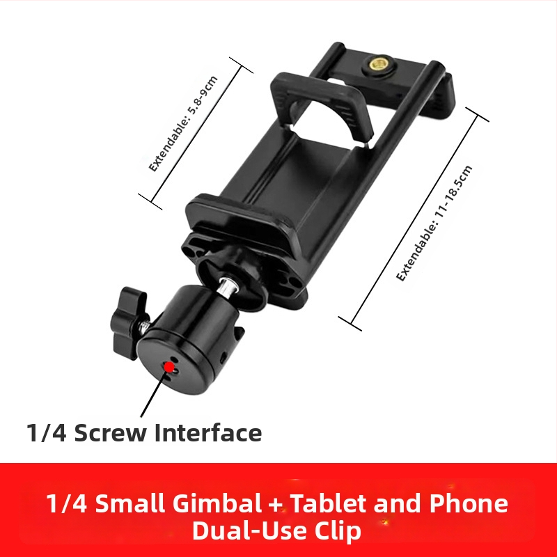 Clipuri dual pentru telefon și tabletă - adaptor pentru trepied pentru streaming live (Material: plastic; Aplicație: trepied pentru streaming în direct; Stil: General; Tip: Alt)