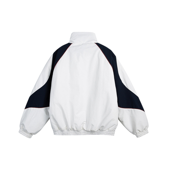 Jachetă căptușită cu poliester, stil japonez retro cardigan, croială lejeră, fermoar, iarnă 2025, guler înalt