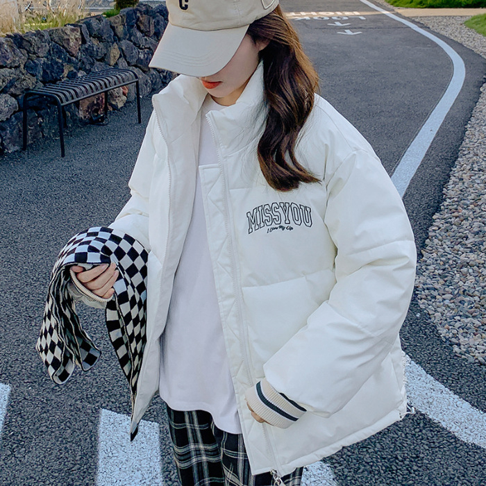 Palton scurt pentru femei din Chenille, umplutură din imitatie de mătase-pamă, lungime ultra-șortă, guler polo