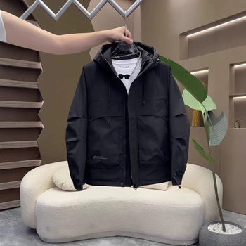 Geacă căptușită din bumbac, stil coreean, cu glugă și fermoar, rezistentă la vânt