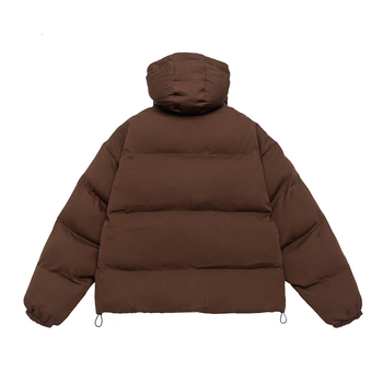 Palton din poliester căptușit, glugă detașabilă, fermoar, croială lejeră, buzunare laterale, pentru iarnă