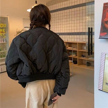 Jachetă scurtă din chenille de bumbac pentru femei, mâneci lungi, guler polo, țesătură cu conținut ridicat de elastan (90–95%)