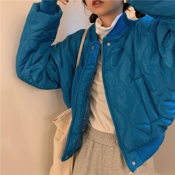 Jachetă scurtă din chenille de bumbac pentru femei, mâneci lungi, guler polo, țesătură cu conținut ridicat de elastan (90–95%)