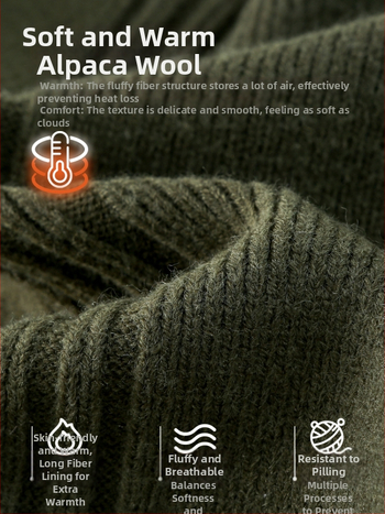 Pulover tricotat pentru copii, grosime mare – guler mediu, mâneci lungi, amestec acrilic