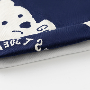 Pulover pentru copii cu ursuleț desen animat, din bumbac, guler rotund, mâneci lungi, copii 3–8 ani, 67% bumbac